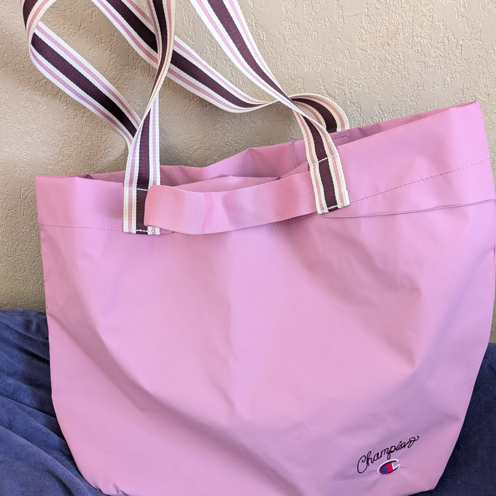 Champion Pink Tote with Striped Shoulder Straps